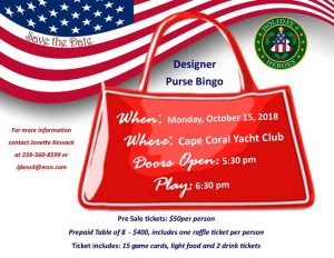 Designer Purse Bingo @ Cape Coral Yacht Club Beach