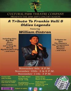 A Tribute to Frankie Valli & Oldies Legends @ Cultural Park Theater