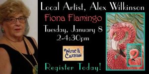 Fiona Flamingo - Wine & Paint Party @ Wine and Canvas Fort Myers/Naples