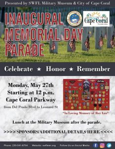 Inaugural Memorial Day Parade @ SW FL Military Museum & Library