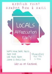 Redfish Point Locals Appreciation Party @ Redfish Point Garden Bar & Grill