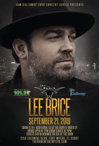 Lee Brice - Sam Galloway Ford Concert Series @ The Ranch Concert Hall & Saloon