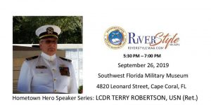 Hometown Hero Speaker Series: LCDR Terry Robertson, USN (Ret.) @ SW FL Military Museum & Library