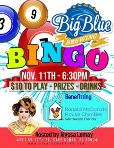 Ronald McDonald House Charities of SWFL Bingo Benefit @ Big Blue Brewing