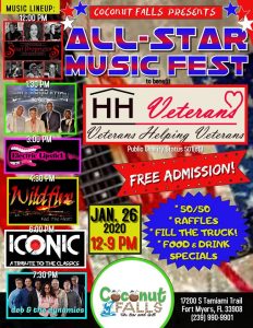All-Star Music Fest Benefit HH Veterans Coconut Falls @ Coconut Falls Tiki Bar and Grill