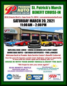 St Patrick's March Benefit Cruise-In