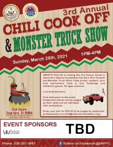 3rd Annual Chili Cook Off & Monster Truck Show @ Club Square, Cape Coral